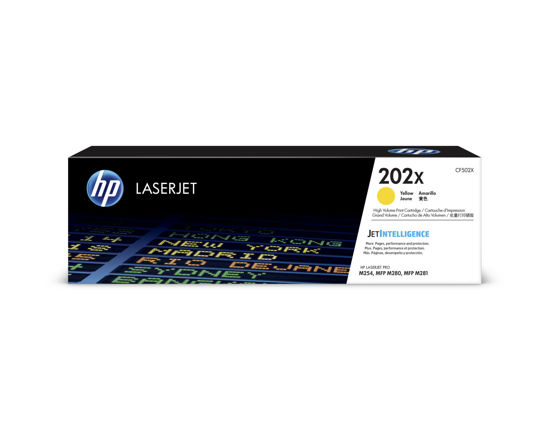 Picture of HP 202X Yellow LaserJet Toner Cartridge
