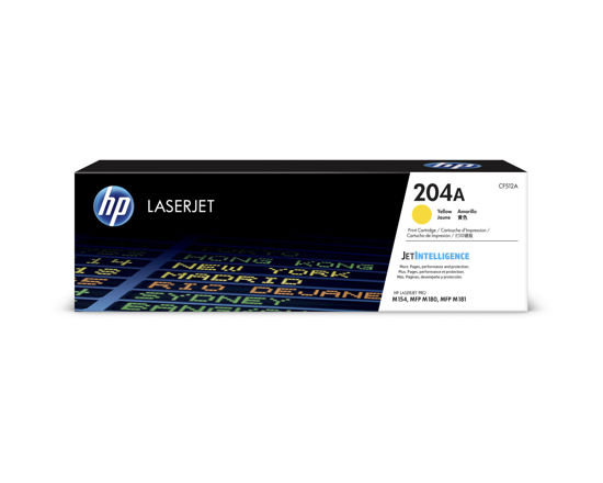 Picture of HP 204A Yellow LaserJet Toner Cartridge
