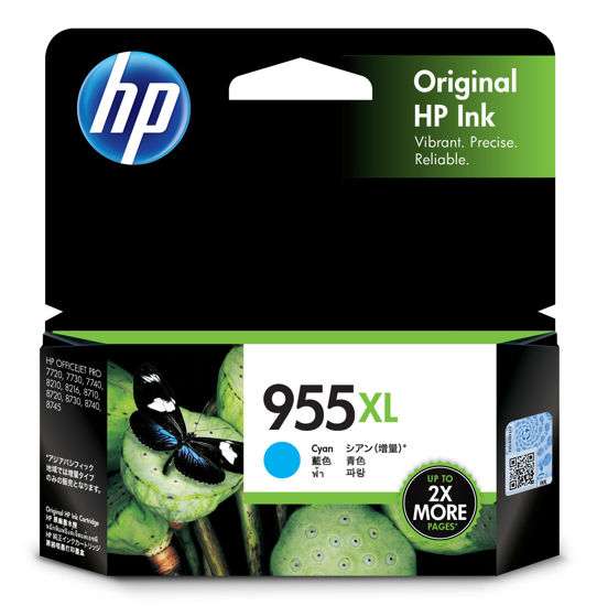 Picture of HP 955XL Cyan Original Ink Cartridge