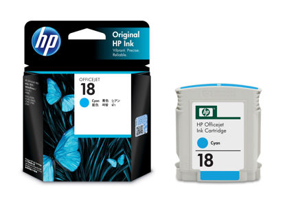 Picture of HP 18 Cyan Ink Cartridge