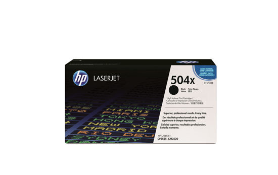 Picture of HP 504X High Yield Black Original LaserJet Toner Cartridge