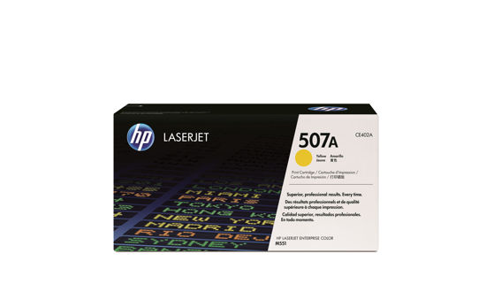 Picture of HP 507A Yellow Original LaserJet Toner Cartridge