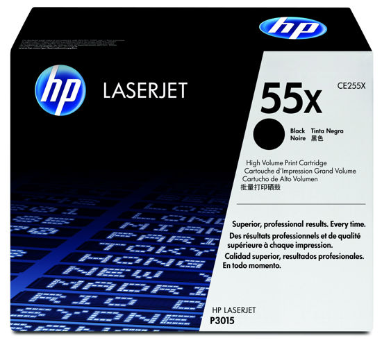 Picture of HP 55X High Yield Black Original LaserJet Toner Cartridge
