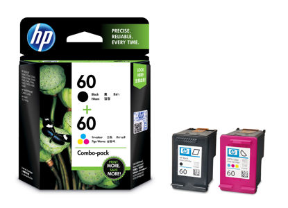 Picture of HP 60 Black / Tri-color Ink Cartridge, COMBO PACK