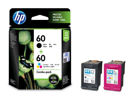 Picture of HP 60 Black / Tri-color Ink Cartridge, COMBO PACK