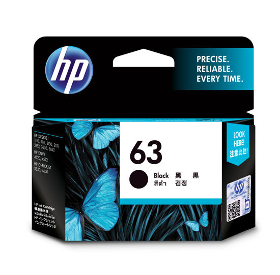 Picture of HP 63 Black Original Ink Cartridge