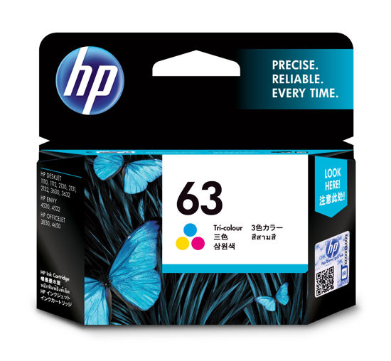 Picture of HP 63 Tri-color Original Ink Cartridge