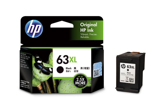 Picture of HP 63XL High Yield Black Original Ink Cartridge
