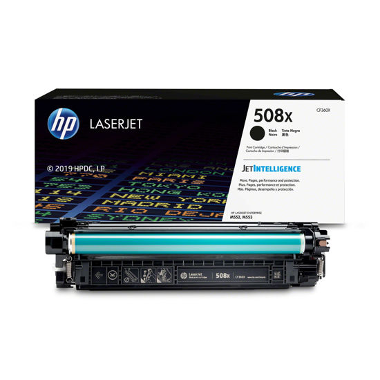 Picture of HP 508X High Yield Black Original LaserJet Toner Cartridge