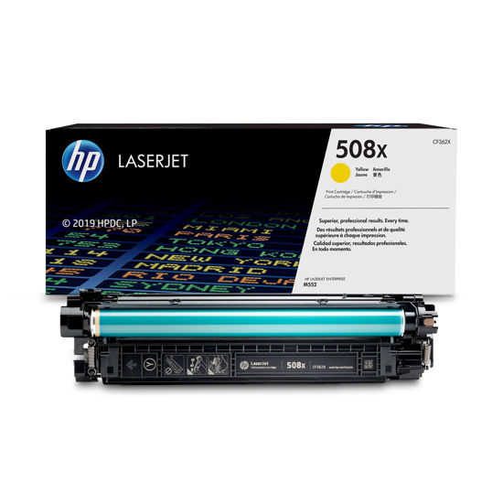 Picture of HP 508X High Yield Yellow Original LaserJet Toner Cartridge