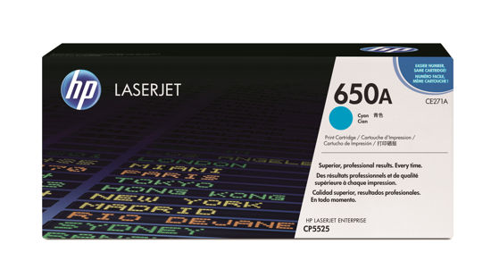 Picture of HP 650A Cyan Original LaserJet Toner Cartridge