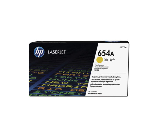 Picture of HP 654A Yellow Original LaserJet Toner Cartridge