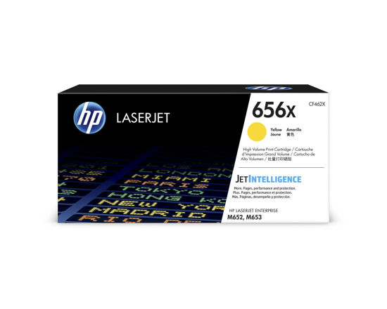 Picture of HP 656X Yellow Original LaserJet Toner Cartridge