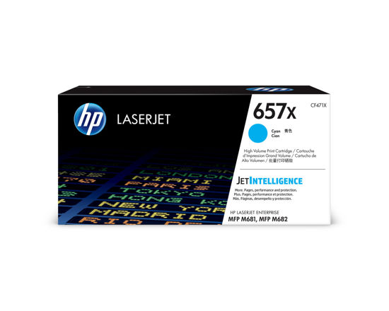Picture of HP 657X Cyan Original LaserJet Toner Cartridge