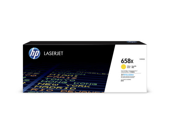 Picture of HP 658X Yellow LaserJet Toner Cartridge