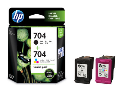 Picture of HP 704 Black / Tri-color Ink Advantage Cartridge, COMBO PACK